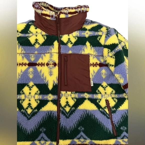 Wrangler Women's Multi Colored Sherpa Fleece Zip Through Jacket 112342 NWT - Picture 11 of 16